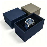Boîte en carton gris de luxe personnalisée en gros, emballage en papier recyclable pour le rangement de montres et de bijoux