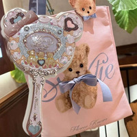 Miroir cosmétique simple face en forme d'ours, mignon et portable, pour princesse - Vente en gros