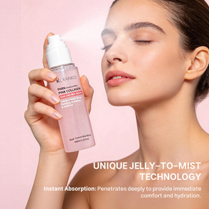 Spray Facial OEM Jelly Mist Serum Rosa con PDRN, Colágeno, Doble Textura, Niacinamida, Glutatión y Ácido Hialurónico para Hidratación y Luminosidad - Product Image 4