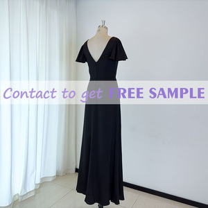 TEENYEE 2026 Nouvelle <span class=keywords><strong>robe</strong></span> de demoiselle d'honneur en satin noir à col en V profond, taille plus, robes pour femmes, <span class=keywords><strong>robe</strong></span> longue de soirée pour femmes - Product Image 5