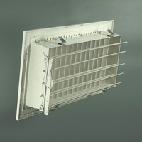 Calandre de recul simple, avec amortisseur pour plafond et mur (diffuseur en aluminium)