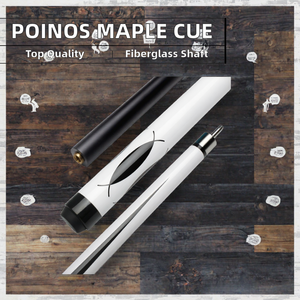 Taco de Billar Profesional de 2 Piezas Serie POINOS de Madera de Arce - Eje de Fibra de Vidrio de Alta Calidad y Resistencia UNI-LOC 11.5mm/12.5mm Arcoíris - Product Image 2