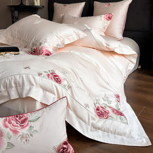 ชุดปลอกผ้า<span class=keywords><strong>นวม</strong></span>ผ้าไหมซักน้ำชุดเครื่องนอน4ชิ้น<span class=keywords><strong>ผ้า</strong></span>ปักลาย<span class=keywords><strong>ผ้า</strong></span>ปูที่นอน - Product Image 4