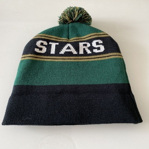 Tùy Chỉnh Người Đàn Ông Câu Lạc Bộ Đan Pompom Mùa Đông Hat Với Pom Pom Acrylic Jacquard Đội Dệt Kim Toque <span class=keywords><strong>Beanie</strong></span> Với <span class=keywords><strong>Top</strong></span> Bóng Cho Người Lớn - Product Image 5