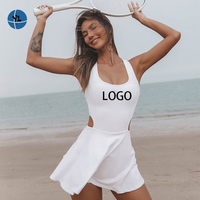 Mädchen Hot Beach Tennis Einteiliger Yoga-Rock Weibliches Gefühl Schnell Trocken Mode Netz Rot High-End Weste Sport Gym Fitness Jumps uit