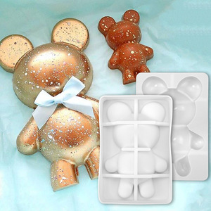 Grandi dimensioni 3D orso polare stampo in Silicone <span class=keywords><strong>per</strong></span> torta e sapone decorazione fatto a mano candela fai da te e Sit-up orso stampo strumenti <span class=keywords><strong>per</strong></span> torta