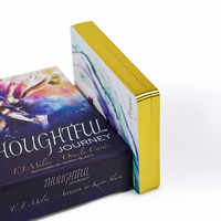 Carte Oracle personnalisée à impression recto-verso sur le thème céleste violet, inspirante, avec boîte rigide en deux parties pour la décoration de la maison