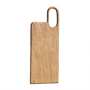 เขียงไม้โอ๊คแท้ชิ้นเดียวแบบหนา ใช้ได้สองด้าน พร้อมรูสำหรับแขวนผนัง - Product Image 1