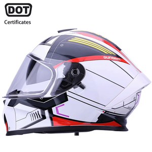 קסדת אופנוע מלאה, בעלת אישור בטיחות, נוחה, עם עדשה כפולה, ABS, מותאמת אישית לסיטונאים OEM - Product Image 1