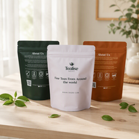 Sachet Doypack en Mylar givré avec fermeture zip, personnalisable avec logo, pour aliments pour animaux, biscuits et sushis