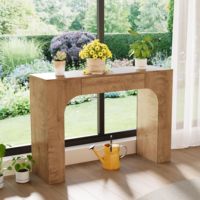 Table console de style farmhouse de 47 pouces, table de canapé rectangulaire étroite avec tiroir, couleur chêne pour entrée, couloir, hall d'entrée, salon