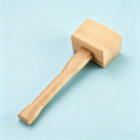 Palu Kayu, Palu Es Manual 9,5 inci, Palu Kayu Beech Solid, Palu Tukang Kayu, Alat Pertukangan Kayu