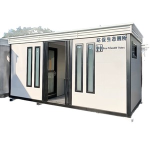 Toilettes portables écologiques en panneaux sandwich, design moderne, usage public, toilettes mobiles extérieures - Product Image 1