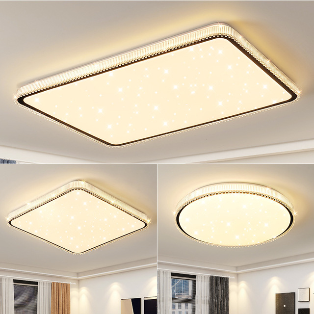 Surface Mounted Ceiling Lamp Black Natural Light Remote Control Led Smart Ceiling Light for Home