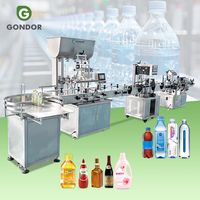 Machine automatique de lavage, remplissage et bouchage de bouteilles en verre multi-têtes de 50 ml, 100 ml, 200 ml pour cosmétiques et spiritueux