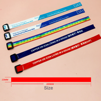 Bracelet en tissu polyester réglable, imprimé par sublimation couleur, pour événements, festivals, VIP, avec fermeture coulissante
