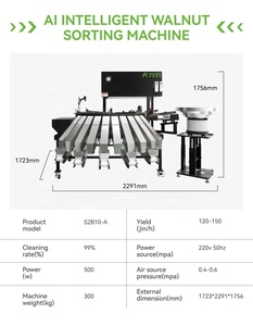 Cho wesort ai học tập sâu óc chó inshell màu SORTER Độ chính xác cao Nhà Máy Giá Độ chính xác 99.99% hình dạng phân loại máy - Product Image 2