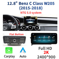Autoradio GPS Ultra étroit de 12.8 pouces, moniteur NTG 5.0 Android, écran Carplay Linux Wifi BT pour tableau de bord Mercedes W204
