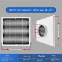 Grille de diffusion carrée d'air à retour fixe en maille de type ligne ABS pour plafond intégré, 600*600mm, connectable aux tuyaux de ventilation