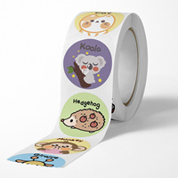 500 autocollants en papier adhésif à motifs encourageants, pour la maternelle, enseignants, dessins animés, animaux mignons peints à la main, pour l'artisanat et la fermeture des emballages