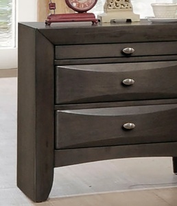 Contemporary1pc Solid Wood Nightstand <b>Bedside</b> Table with Knob Pulls and 2 Drawers for Hotel Apartment Bedroom - Product Image 4
