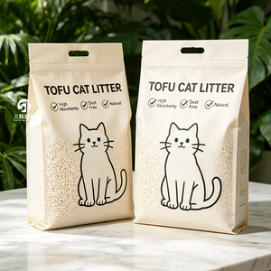 Large Capacity Food Grade Cat Litter Packaging <b>Bag</b> 6L 8L 10L 12L <b>Vacuum</b> Nylon Pouch with Reinforced Carry Handle Supermarket Use - Product Image 1