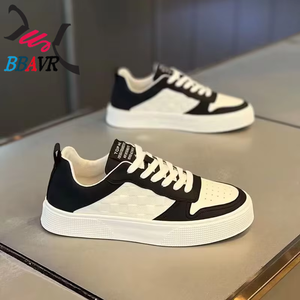 Zapatos para Caminar de Hombre, Blancos, de Corte Bajo, Transpirables, con Parte Superior de PU, Forro de Algodón, Ligeros, para Primavera/Verano/Otoño - Product Image 3