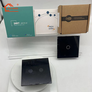 Interrupteur mural tactile intelligent 1 gang 3 voies avec panneau en verre, compatible Zigbee, norme britannique, certifié CE, compatible Alexa <span class=keywords><strong>Echo</strong></span> <span class=keywords><strong>Dot</strong></span> <span class=keywords><strong>Google</strong></span> - Product Image 4