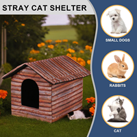Buitenkattenhuis voor binnen en buiten gebruik - Waterdichte schuilplaats voor katten, honden en wilde dieren