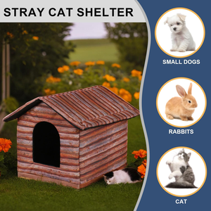 Casa para Gatos de Exterior e Interior - Refugio Impermeable para Gatos, Perros y Animales Salvajes - Product Image 4