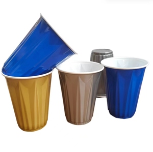 Tùy chỉnh 9oz màu sắc biểu tượng tùy chỉnh màu Đỏ nhựa bên ly giáng sinh PP ly cà phê dùng một lần - Product Image 6