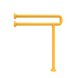 Zs Toilet <b>Grab</b> <b>Bar</b> 60x70cm Yellow Anti-Slip Plastic Stainless Steel For Elderly Bathroom Safety - Product Image 5