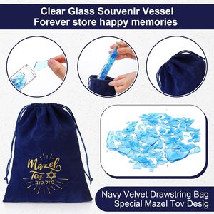 <span class=keywords><strong>Pochette</strong></span> en velours avec cordon de serrage, logo personnalisé, mariage juif, cadeaux juifs, sacs pour couples, fiançailles, mariage, anniversaire, cérémonie - Product Image 3