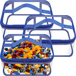 6pcs Large Organizer Pvc <strong>Storage</strong> <strong>Bag</strong> With Zipper Toy <strong>Storage</strong> <strong>Bags</strong> - Product Image 1