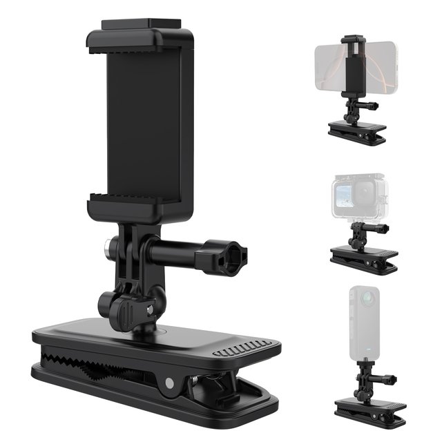 High Quality Quick Release Camera Backpack Mount Clip Magnetic Mount Stand 360 Degree Rotation Flexible Design Standard 1/4"