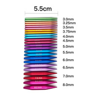 Lot de 12 paires d'aiguilles à tricoter circulaires interchangeables, avec câbles remplaçables, en aluminium léger KD009, pour pulls, écharpes et projets DIY