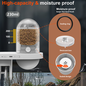 Intelligent Automatic <strong>Fish</strong> <strong>Feeder</strong> with Camera &amp; Sustainable Design WiFi Smart Aquarium Dispenser ABS Material - Product Image 5