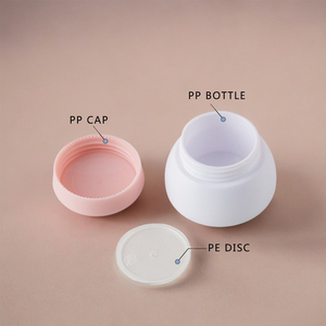 RTS 15g 30g 50g أبيض PP برطمان كريم بلاستيكي بطبقتين زجاجة مستحضرات تجميل بغطاء أصفر وردي أخضر للأطفال - Product Image 6
