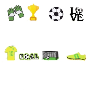 Set di 8 Topper per Cupcake a Tema Sportivo, Pallone da Calcio, Guanti, Trofeo, Decorazioni per Feste di Compleanno, Accessori per Giornate di Calcio - Product Image 4