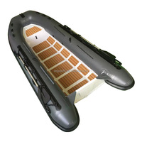 Bateau à rames en aluminium robuste de 3,9 m (13 pi) 390 Bateau pneumatique rigide pliable