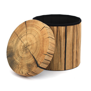RTS Modern Round <strong>Storage</strong> <strong>Stool</strong> Fashionable Fruit Pattern Folding Round <strong>Stool</strong> - Product Image 1