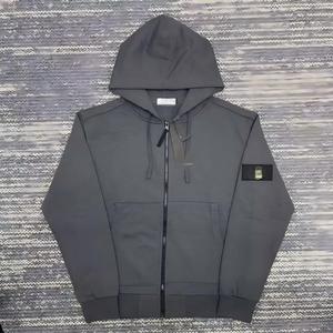 <span class=keywords><strong>Felpa</strong></span> con cappuccio da <span class=keywords><strong>uomo</strong></span> 2026 in 100% cotone stile Rock Stone, tinta unita, con cerniera, alla <span class=keywords><strong>moda</strong></span> e di tendenza, stile sportivo - Product Image 4