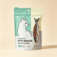 Sachets personnalisés en nylon, BOPP et feuille d'aluminium imprimés par gravure, réutilisables, haute qualité, pour aliments pour animaux de compagnie, friandises spéciales pour chiens et chats