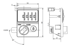 9554 nuove cifre di design ad alta sicurezza con serratura a combinazione, serratura a combinazione di sicurezza - Product Image 2