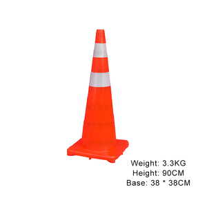 Neuer Winall W-PTC PVC Standard-Kegel, reflektierender Verkehrsleitkegel in Ingenieurqualität, freistehend - Product Image 3