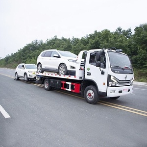 Nouveau camion de dépannage à plateau plat Dongfeng 4X2 diesel manuel, très bien noté, pour le sauvetage sur autoroute et les services routiers - Product Image 2