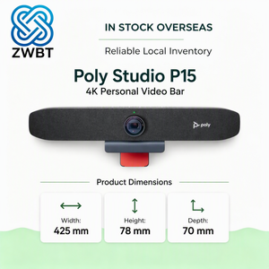 Poly <span class=keywords><strong>Studio</strong></span> P15 Barre vidéo personnelle 4K UHD Webcam de conférence USB avec NoiseBlockAI, haut-parleur à isolation acoustique, Plug and Play pour Teams et Zoom - Product Image 3