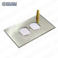 Plaque murale duplex à bascule simple pour miroir en finition miroir Plaque d'interrupteur pour miroir en acrylique