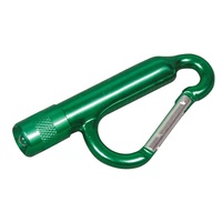 Mini lampe torche LED en aluminium avec logo personnalisé, porte-clés mousqueton, pas cher