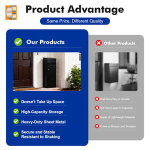 Индивидуальная наружная свободно стоящая большая емкость для доставки посылок почтовый ящик с установленным ключом Противоугонный дизайн почтовый ящик для использования в квартире - Product Image 5